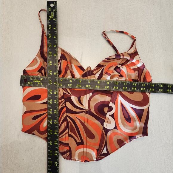 Urban Outfitters Karissa Corset Crop Top SZ Medium Hippie - Picture 6 of 6